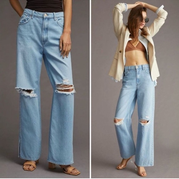 MOTHER Snacks The Fun Dip Puddle Slice in Lots of Nibbles Jean - Picture 5 of 13